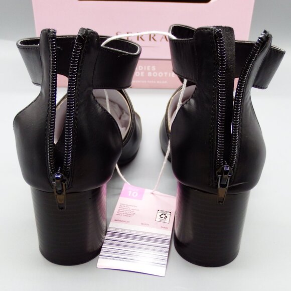 SERRA Women's Size 10 Black Open Toe Bootie Test Worn With Imperfections Damage - Picture 7 of 16